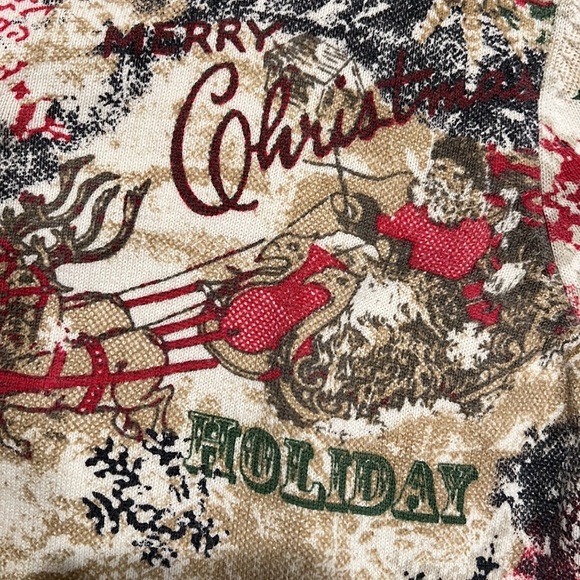 Christmas sweater size M , buttons up the front - Picture 2 of 4